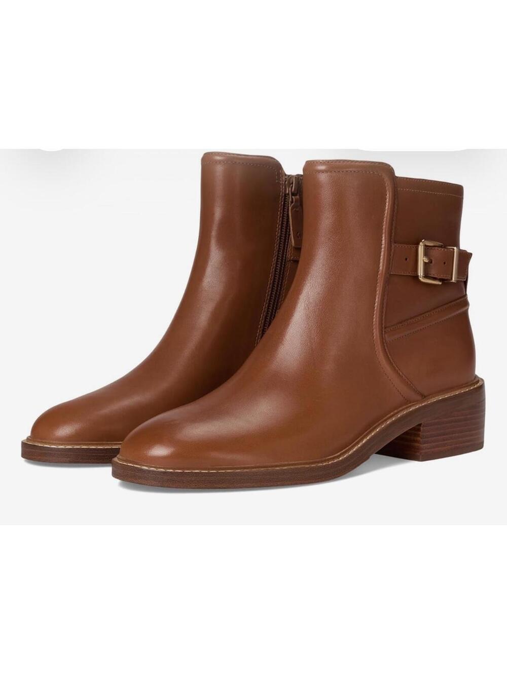 New Cole Haan Women's Leather Hampshire Buckle Bootie Women's 8.5
